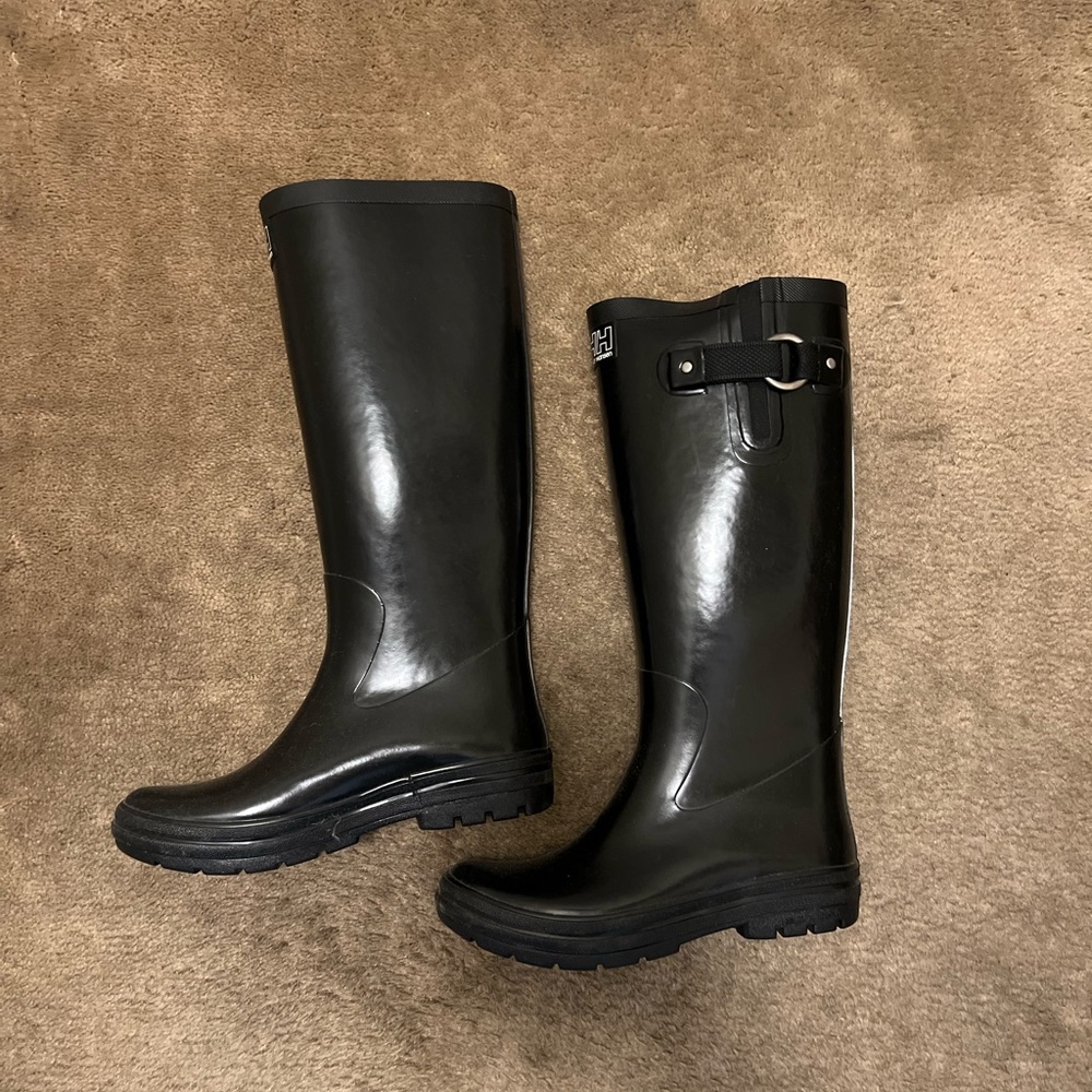 Helly Hansen knee high rain boots black